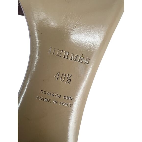 Hermès Oasis H Logo Slides in Light Pink - Picture 15 of 16